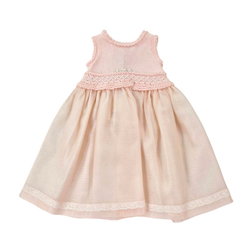 Abito neonata in filo cotone e organza