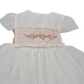 Abito neonata Battesimo punto smock