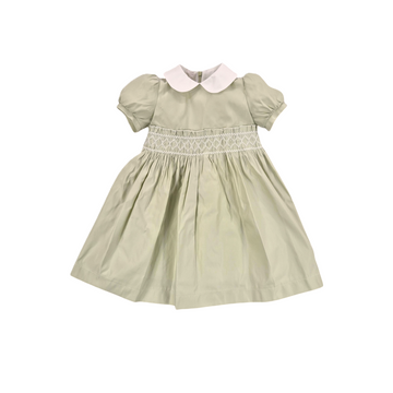 Abito Bambina con ricamo punto smock