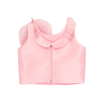 Top Bambina con fiore tulle