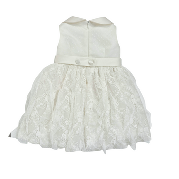 Abito Battesimale in pizzo con fiore
