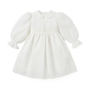 Abito Neonata Battesimo in organza e pizzo