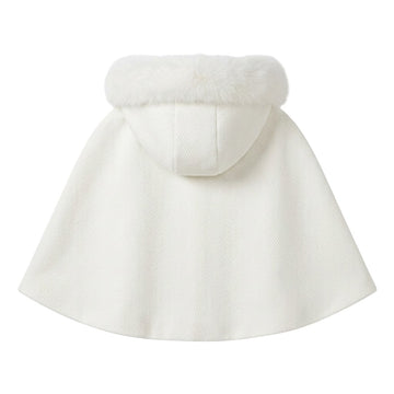 Mantella Bimba con cappuccio e fiocco over