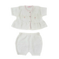 Completo neonata in filo cotone con ricamo