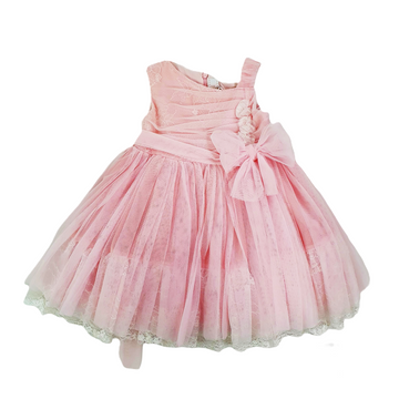 Abito Bimba cerimonia in tulle organza e pizzo