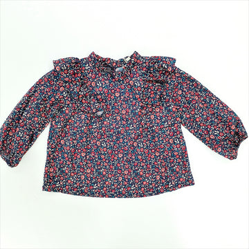 Blouse Bambina con volant stampa fiori
