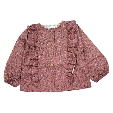 Blouse bimba stampa fiori con volant