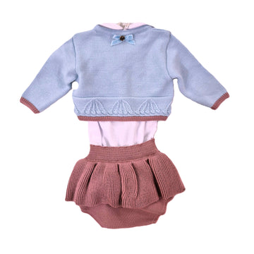 Completo neonata pura lana 3 pezzi