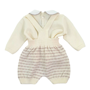 Completo salopette in lana merino