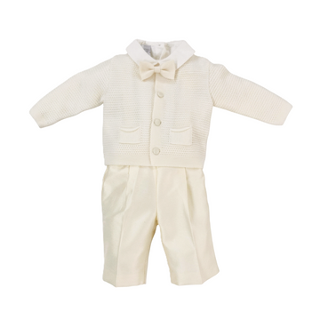 Completo battesimo neonato 4 pezzi