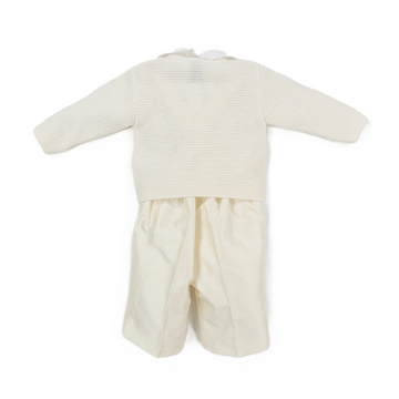 Completo battesimo neonato 4 pezzi
