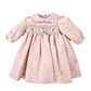 Abito neonata cerimonia punto smock