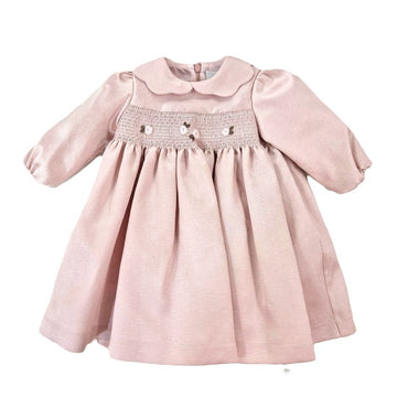 Abito neonata cerimonia punto smock