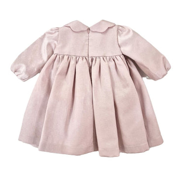 Abito neonata cerimonia punto smock