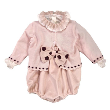 Completo neonata con salopette 3 pezzi