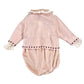 Completo neonata con salopette 3 pezzi