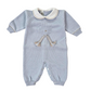 Tutina in pura lana neonato con intarsio