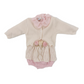 Completo neonata in lana rosa 3D