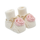 Scarpetta babbuccia in lana rosa 3D