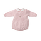 Set nascita Rosa lana pagliaccetto punto smock
