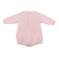 Set nascita Rosa lana pagliaccetto punto smock
