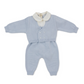 Completo lana salopette punto smock
