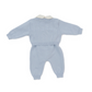 Completo lana salopette punto smock