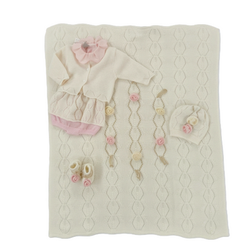 Set nascita neonata con fiore 3D
