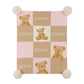 Copertina Rosa Teddy misto lana cashmere