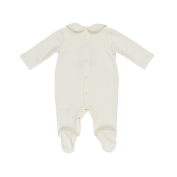 Tutina ciniglia neonata orsetto ricamato