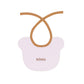 Bavetta rosa cotone con logo ricamato