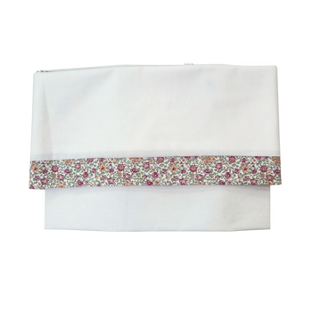 Set 3 pezzi lenzuolino per carrozzino Rosa