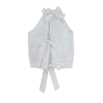 Top Girl accollato in cotone