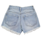 Shorts in cotone denim con strappo