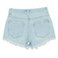 Shorts jeans cinque tasche con strappo