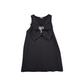 Abito girl nero smanicato con fiocco