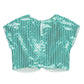 T-shirt Girl corta con paillettes