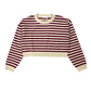 Pullover girl corto ampio a righe