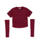 T-shirt Girl in tessuto lurex
