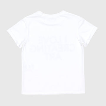 T-shirt m/c Girl in jersey con stampa