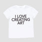T-shirt m/c Girl in jersey con stampa