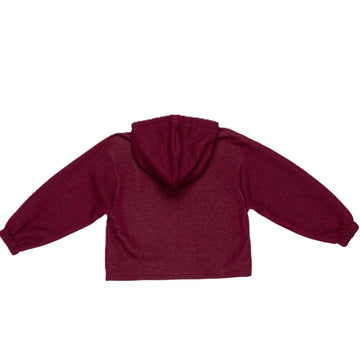 Felpa Girl con cappuccio Lurex
