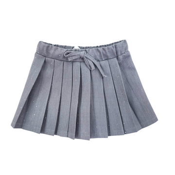 Gonna Girl a pieghe con strass