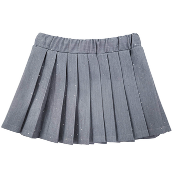 Gonna Girl a pieghe con strass