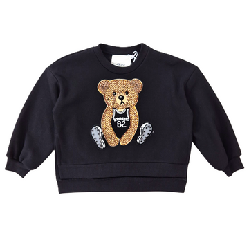 Felpa Girl Baggy con Teddy in strass