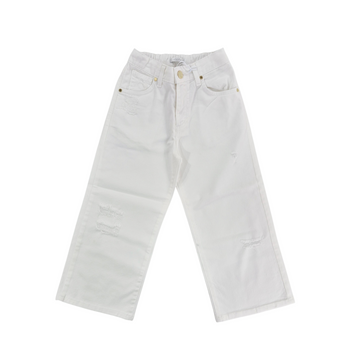 Pantalone Girl in cotone denim wide leg