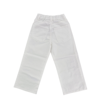 Pantalone Girl in cotone denim wide leg