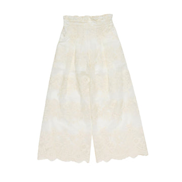 Pantalone Girl in georgette ricamato