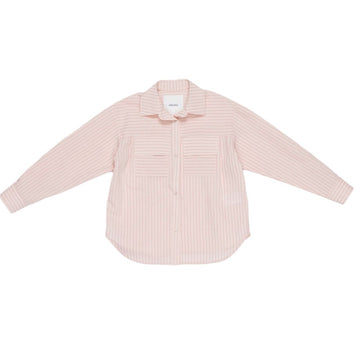 Camicia Girl a righe con tasche