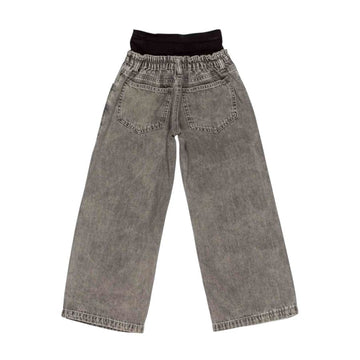 Jeans Baggy Bambina con vita a bustino
